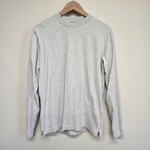 Son of a Tailor Long Sleeve Shirt Mens Medium Gray Supima Cotton Minimalist